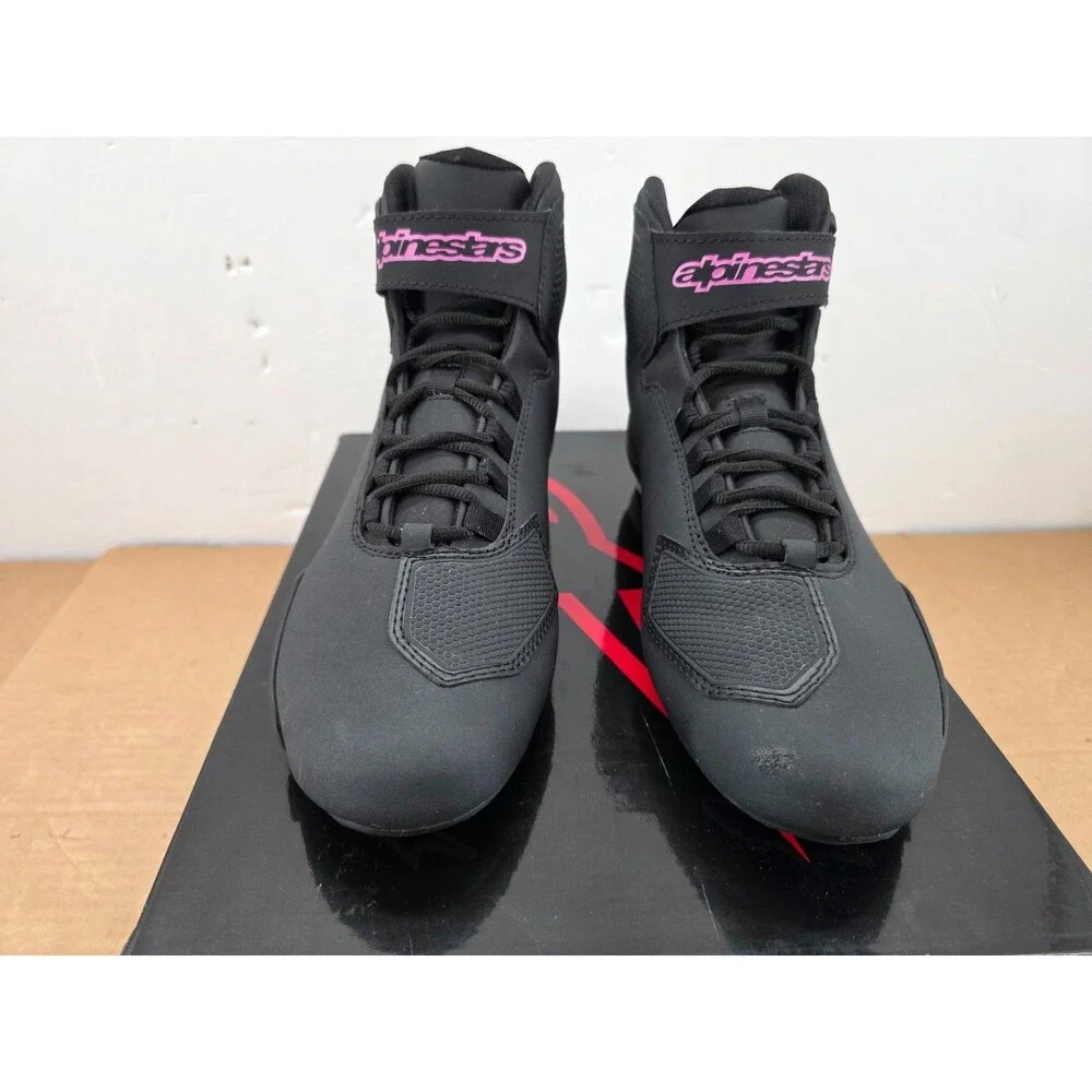 Alpinestars Stella Sektor Womens Gently Worn Shoes Blk/Fuschia Ladies Size 10